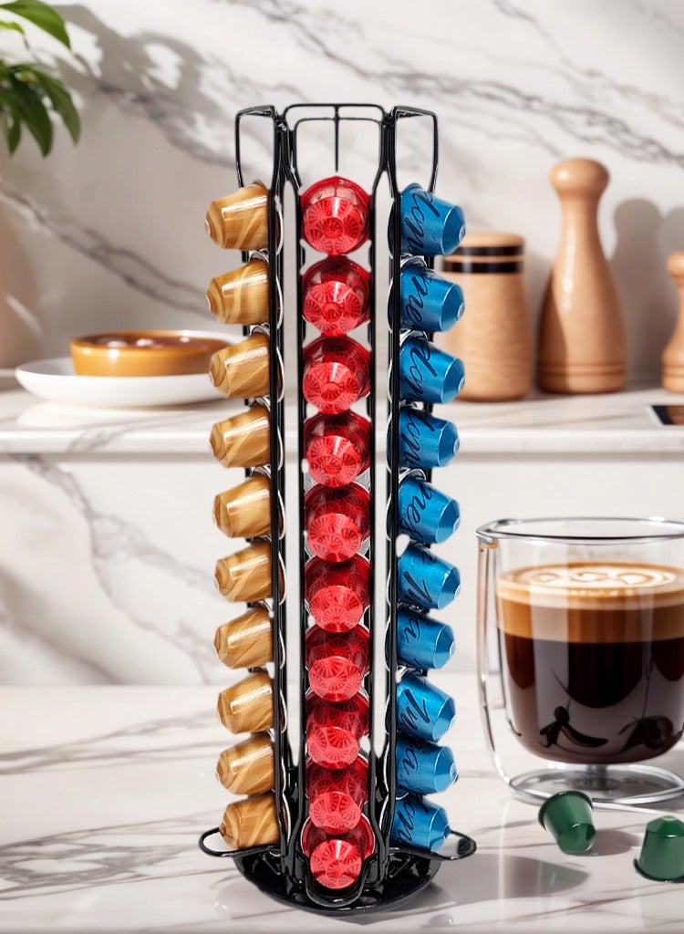 360-Degrees Carousel Coffee Pod Holder compatible with 60 Nespresso  Orginal  coffee pods  - Image 3