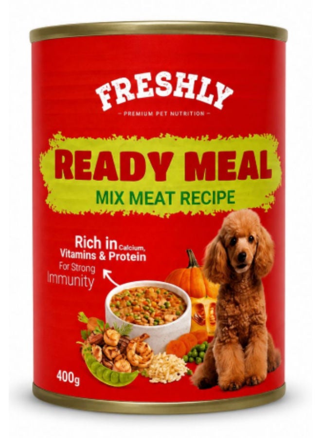 Freshly Meal Can Food For Puppy Mix Meat With Veg & Soup 400 GM Pack of 6