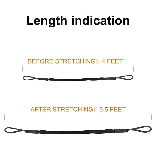 Jranter Bungee Dock Line Mooring Rope for Boat 3.5 ft 2 Pack - Image 3