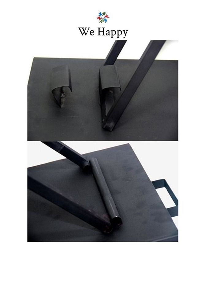 We Happy Barbecue Folding Outdoor Metal Grill with Blower Fan X Shape Stand 80 CM Large Black, Perfect for Camping, Picnic, and Easier to Carry - Image 5