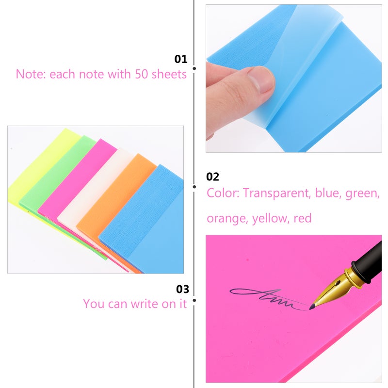 ملاحظات لاصقة مكتبية للاستخدام في المدرسة والمنزل، تصميم خفيف الوزن وصغير الحجم - Image 5