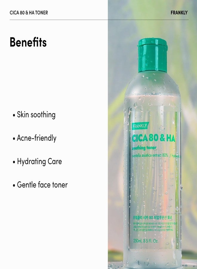 FRANKLY CICA 80 & Hyaluronic Acid Toner - Soothe, Hydrate & Balance | 80% Centella Asiatica & Hyaluronic Complex (7 Types) | Korean Skin Care | 8.8 fl.oz. - Image 2