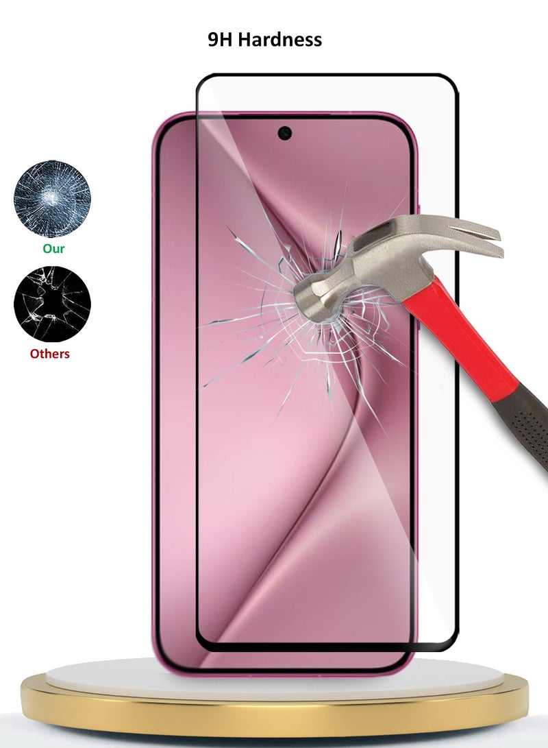 دبليو تيك واقي شاشة من الزجاج المقوى Huawei Pura 70 5G 2024 Premium E2E Full Glue (MSGECN) - شفاف / أسود - Image 2