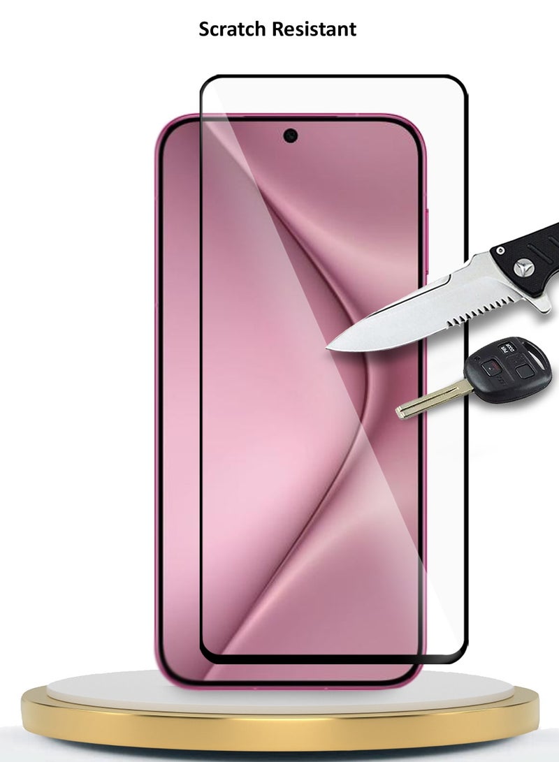 دبليو تيك واقي شاشة من الزجاج المقوى Huawei Pura 70 5G 2024 Premium E2E Full Glue (MSGECN) - شفاف / أسود - Image 4