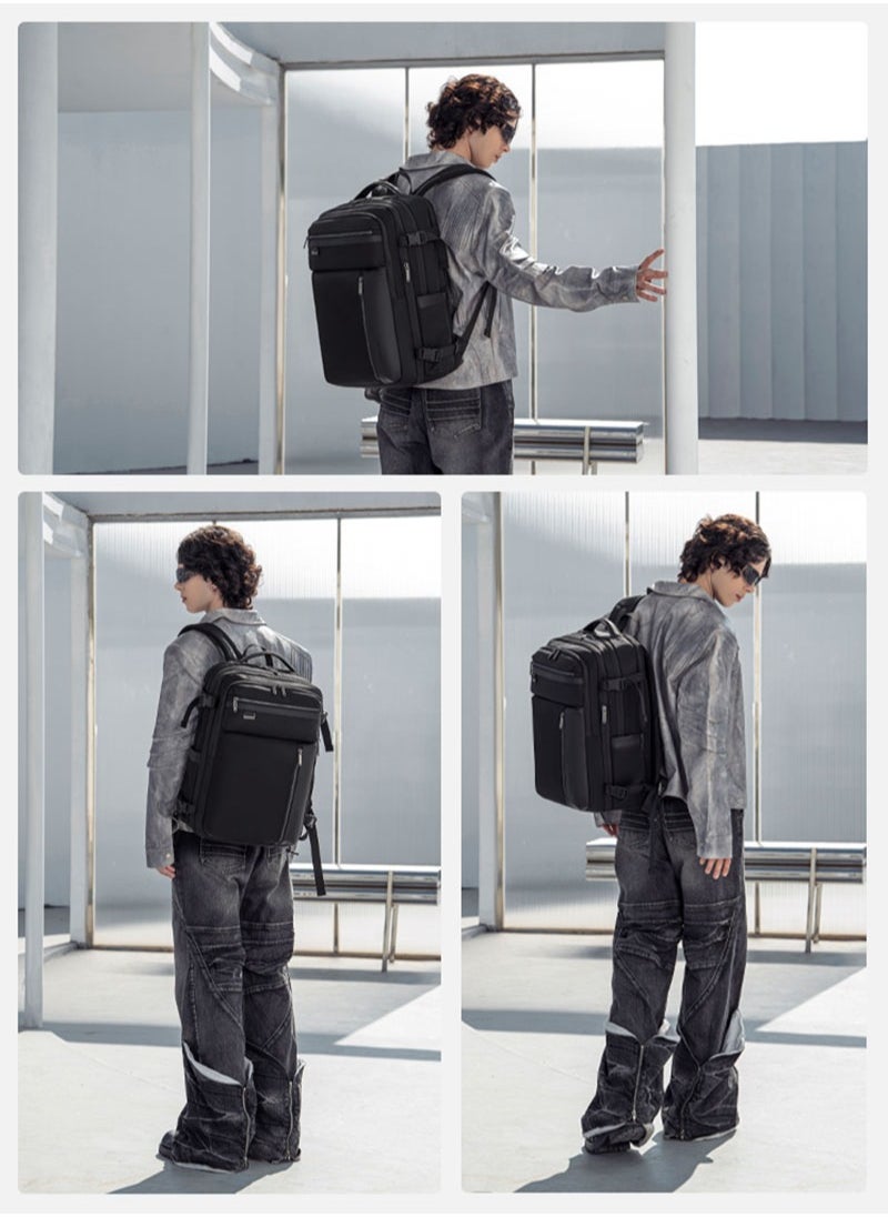 ARCTIC HUNTER Extra Large Business Travel Laptop Backpack, Expandable School Laptop Bag Office Back Bag with Laptop and Tablet Compartment for Men, Black  - Image 2