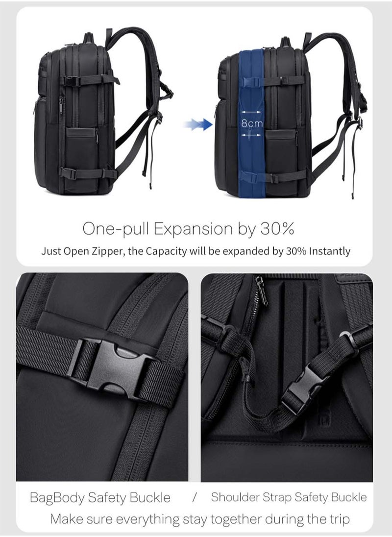 ARCTIC HUNTER Extra Large Business Travel Laptop Backpack, Expandable School Laptop Bag Office Back Bag with Laptop and Tablet Compartment for Men, Black  - Image 4