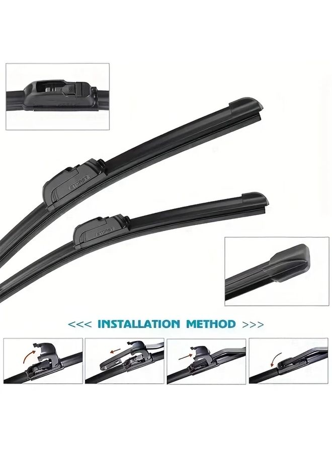 Frameless Windshield Wiper Set for Kia Sportage QL 2016 2020 Front and Rear 3 Pack - Image 3