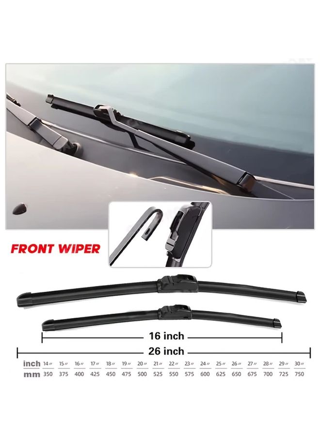 Frameless Windshield Wiper Set for Kia Sportage QL 2016 2020 Front and Rear 3 Pack - Image 2