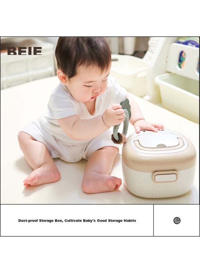 Beie Rattle Teether Early Education Soothing Toy For 0-3 Years Old, Step Rattle Set Of 10 With Storage Box, Children's Gift - Image 3