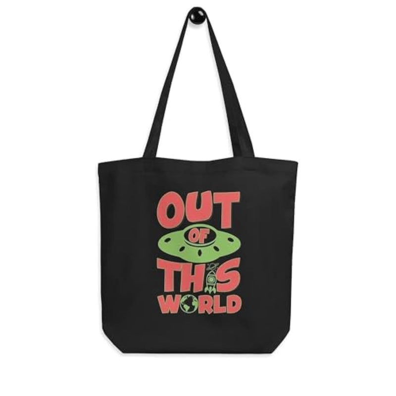 Tote Bag Canvas Shopping - Printed Words (out Of This World)