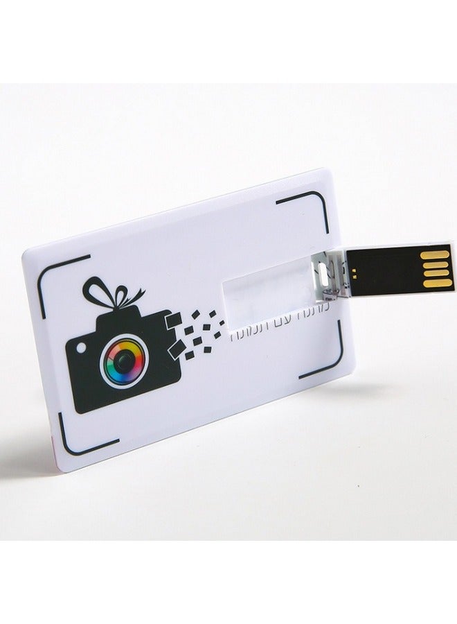 Ultra-thin Card U Disk Enterprise Advertising Business Card USB Disk 3.0 High-speed Business Bidding Wedding Gift U Disk Wholesale-Color:Gift Box Packaging-Capacity:3.0 64GB - Image 2