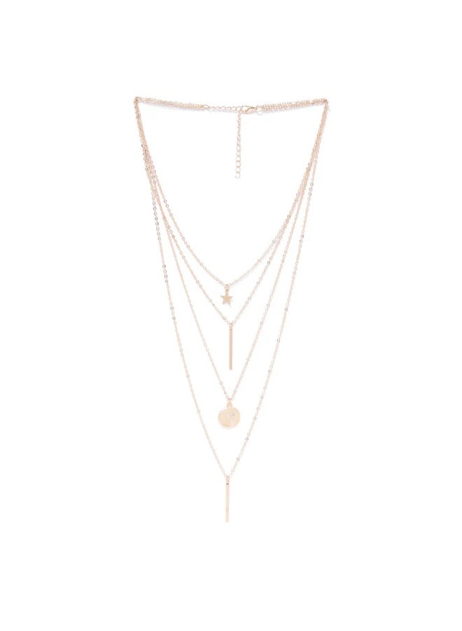 Osluxe Exclusive Star & Coin Multi-Layered Necklace – OSL-104 - Image 4