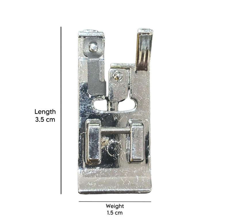 Zenith Overcasting Foot Pressure Foot Snap on Type for Automatic Electric Low Shank Sewing Machines Suitable for Usha Janome Brother Singer etc Steel Finish (Overcasting Foot) - Image 1