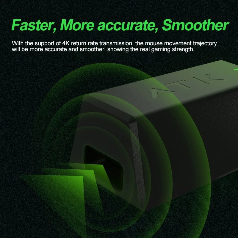اي تي كي ملحقات ألعاب ATK 4K Wireless Receiver Dongle for VXE R1 Pro/R1 Pro Max Gaming Mouse, 4000Hz Polling Rate, Ultra-Low Latency - Image 4