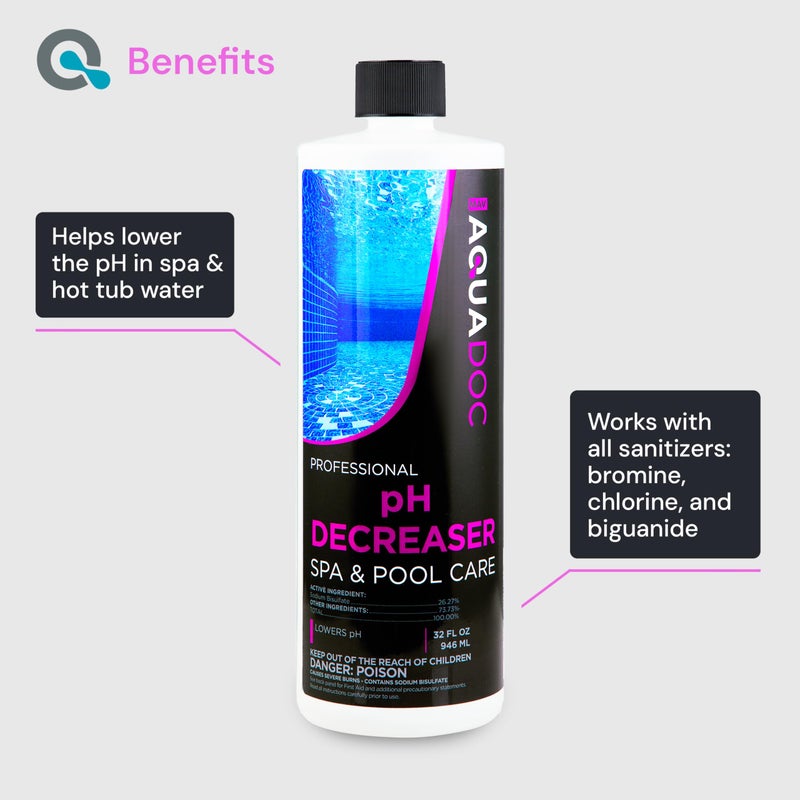 MAV AquaDoc AquaDoc Hot Tub pH Decreaser - 32oz - Spa pH Down for Water Balance - Hot Tub Chemicals Made in USA - Image 3