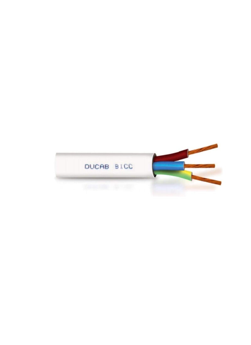 PVC Ducab Pvc Flexible Cable 3 x 2.5 mm x 10 Meter, Full Copper- White (for Use Water Heater,Lighting, Power Extension etc.)  - Image 2