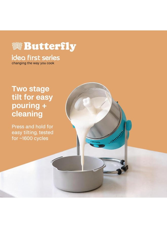 باترفلاي Butterfly Orchid Plus 2L Tilting Wet Grinder | Easy to Tilt | Convenient Two Angled Pour | Auto Tilt Cut Off | 200 W Motor - Efficient Grinding | Free Atta Kneader & Coconut Scrapper | 5 Yr Warranty - Image 2
