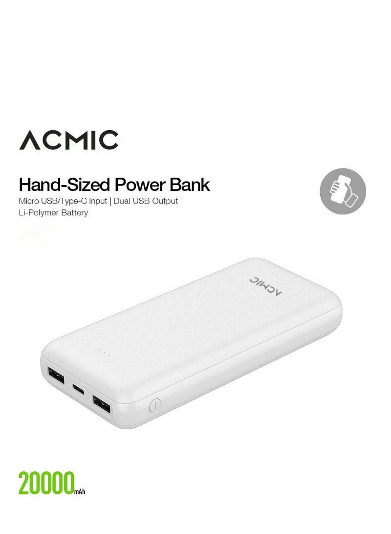 ACMIC Big capacity power bank 20000mAh with Dual USB-A output ports - Image 5