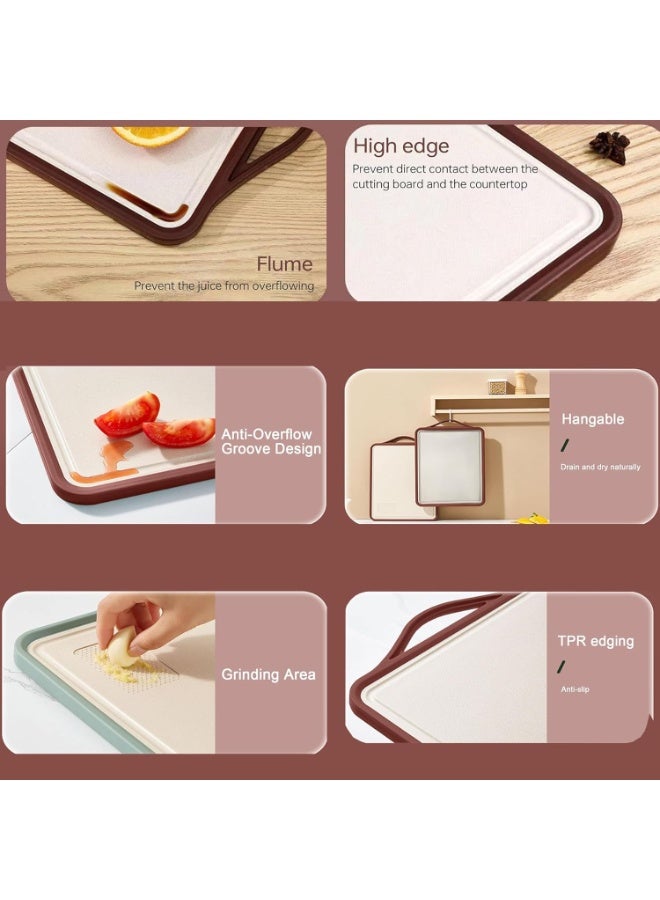 Beauenty Stainless Steel Cutting Boards Large 16×11” Chopping Board Kitchen Food Cutting Mats Chopping Block Cutting Board Non-slip Double Side for Kitchen Home Meat Fruit Vegetable Fish - Image 2