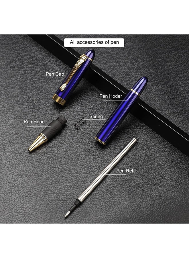 Peachjoy Luxury Ballpoint Pens, Nice Ball Pen Best Gift for Men, Professional Executive Office BallPens Classy Gift, Box Ballpoint Black Refill Line width 0.5mm (Black) - Image 4