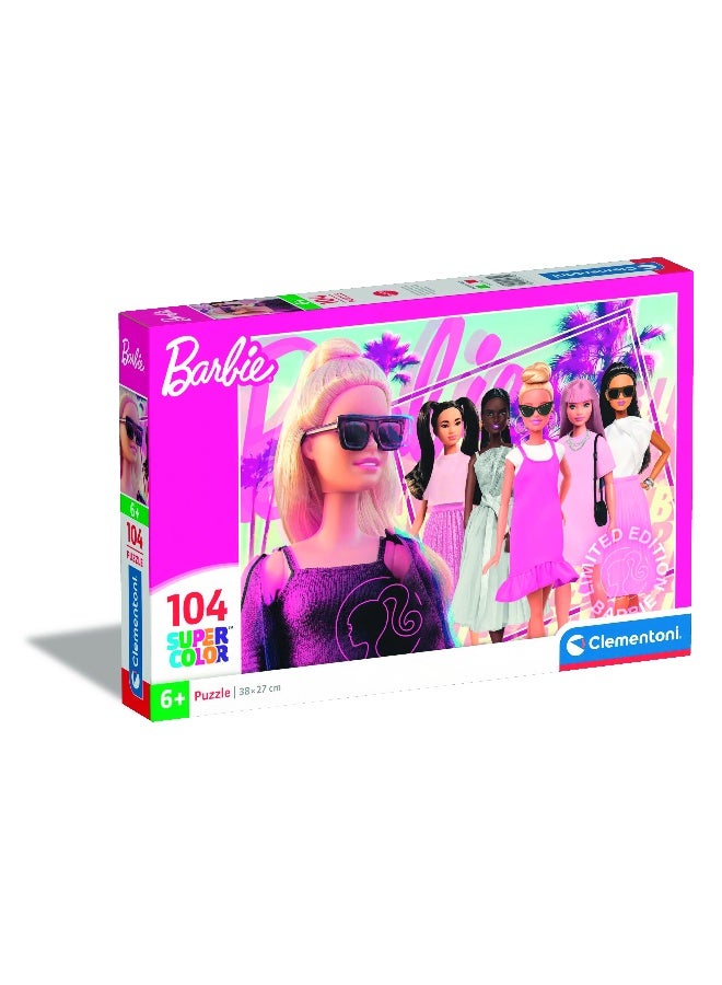 Clementoni Barbie Fashion Super Color Jigsaw Puzzle - 104 Pcs - Image 1