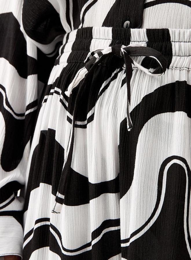 Ulla Popken Plus Size Ulla Popken All-Over Print Wide Leg Pants - Image 4