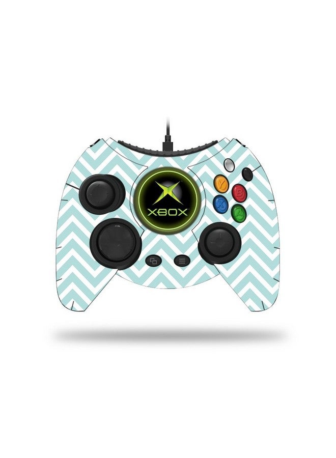 MIGHTY SKINS Mightyskins Skin Compatible With Microsoft Xbox One Hyperkin Duke Controller Aqua Chevron | Protective, Durable, And Unique Vinyl Wrap Cover | Easy To Apply, Remove | Made In The Usa - Image 1