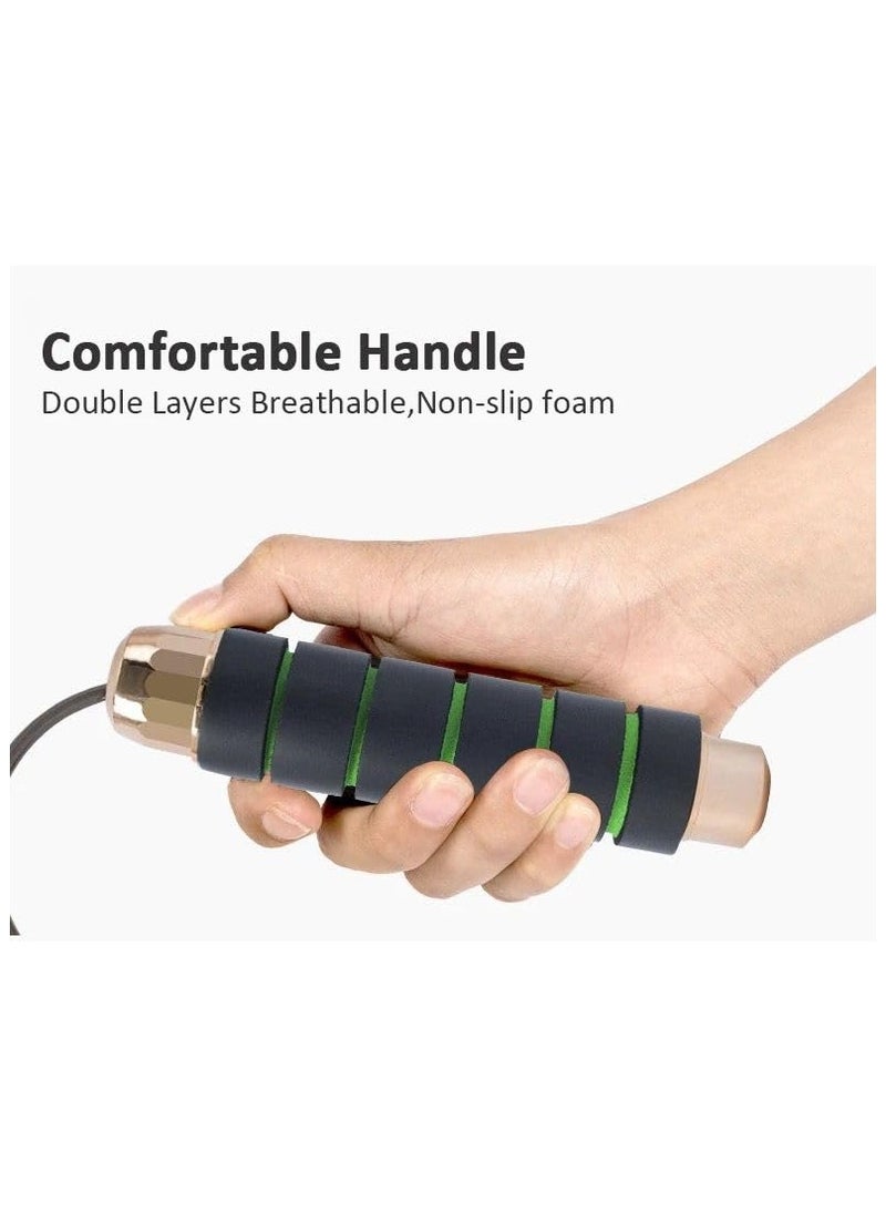 QSHOP ®️ Premium Quality Tangle Free Jump Rope for Men Women Kids Adjustable Fitness Exercise with Non-Slip Foam Handles  - Image 2