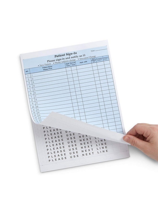 Blue Summit Supplies Blue Summit Supplies 125 Patient Sign in Sheets, HIPAA Compliant, Peel Off Adhesive Labels Carbonless 3 Part Forms with, for Privacy in Doctor, Medical, Dental Office, Blue, 125 Pack  - Image 5