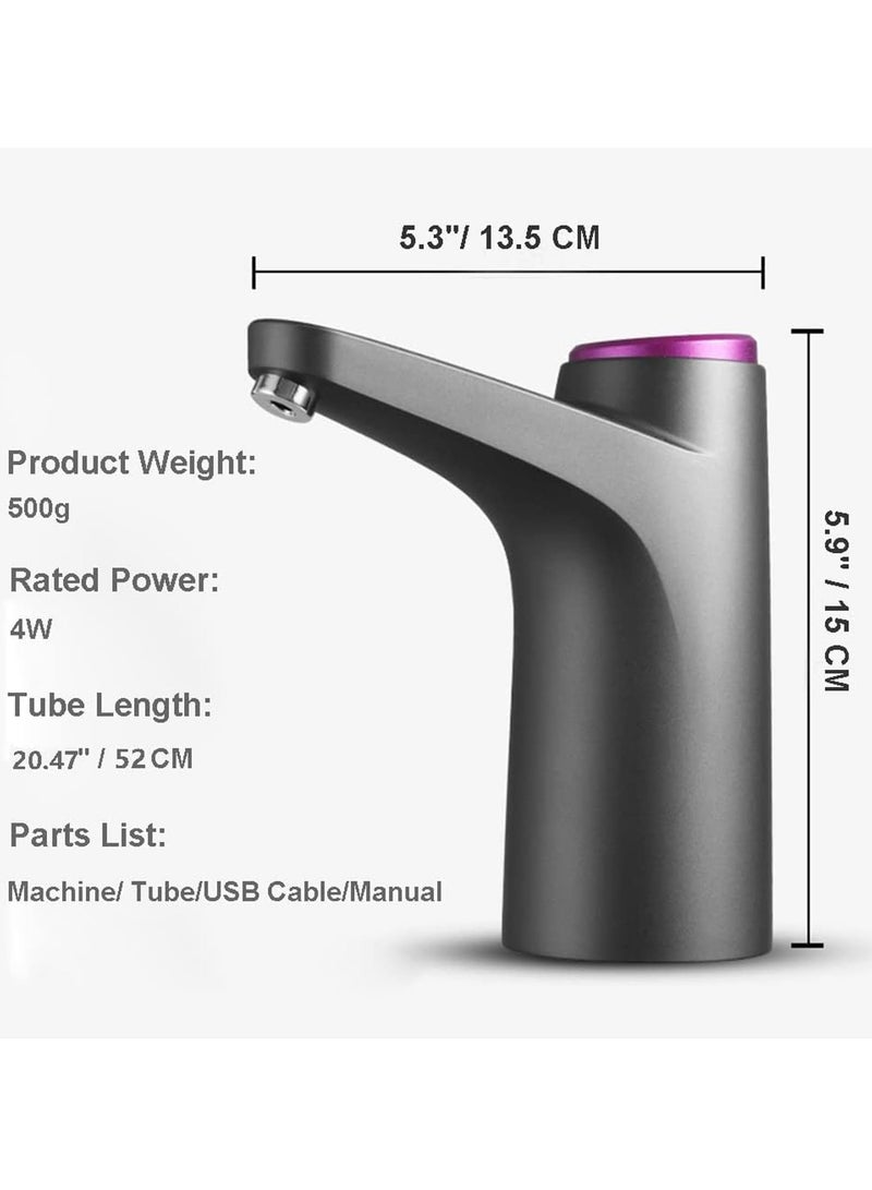 Portable Water Dispenser – USB Rechargeable Electric Bottle Pump with Automatic Switch, Fits 3, 4, 5 Gallon Universal Water Bottles – Assorted Color - Image 3