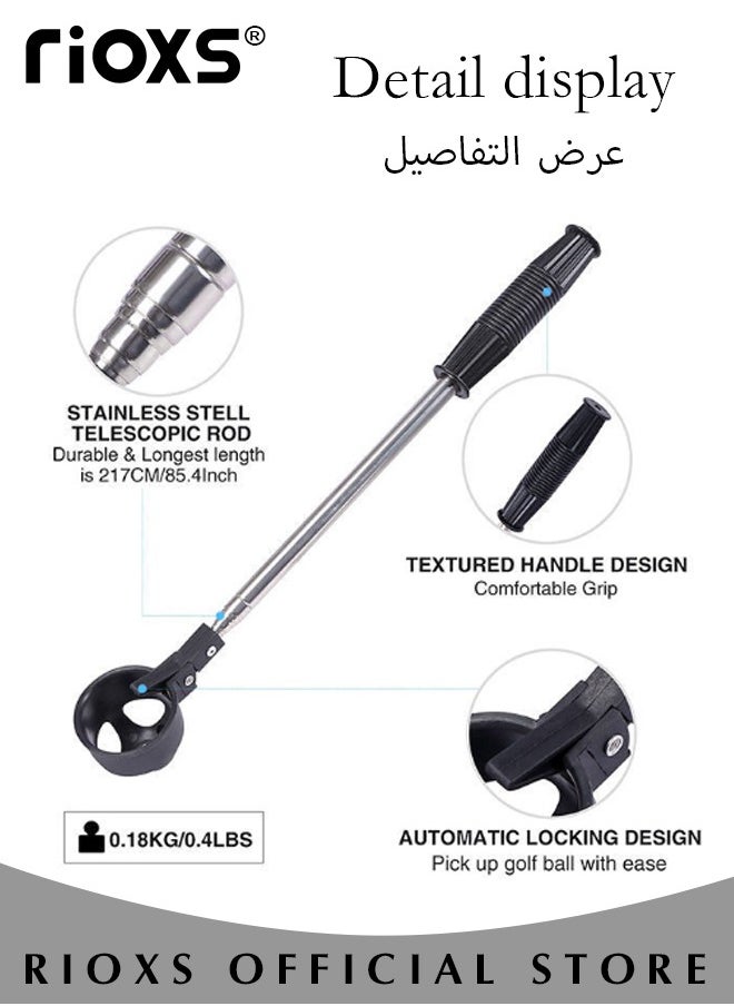 ريوكس - منتقي كرات الجولف التلسكوبي المحمول ، منتقي كرات الجولف الفولاذ المقاوم للصدأ وعلامة كرة الجولف الدقيقة - Image 1