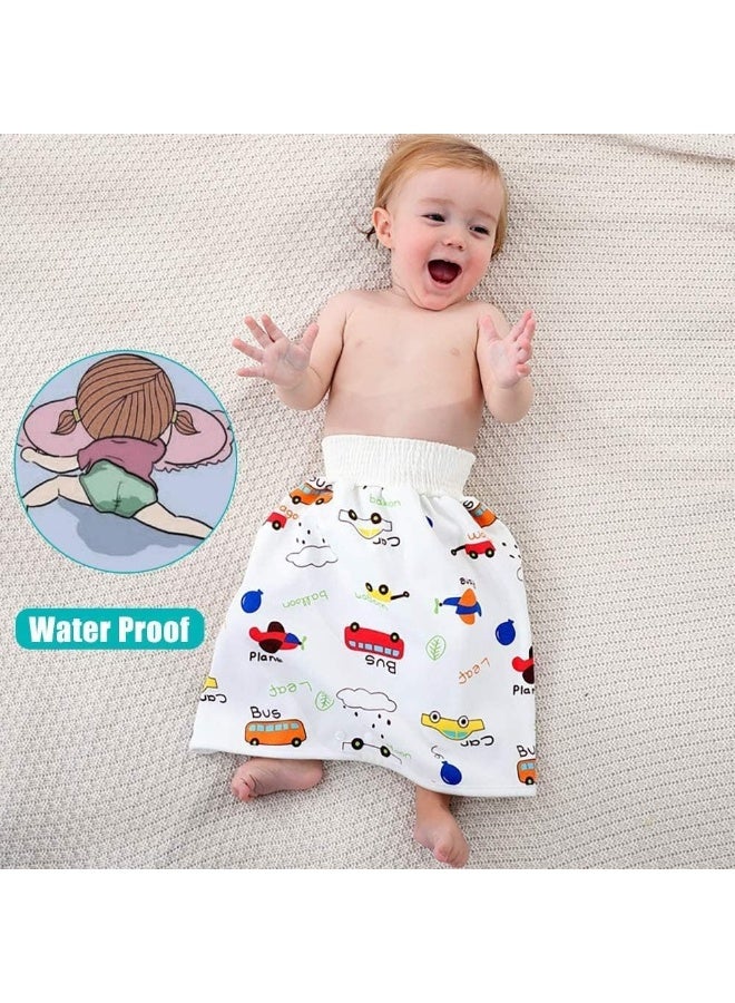 Beauenty 2 Packs Diaper Skirts/Shorts for Potty Training- Waterproof Bed Clothes for Baby Boy Girl Night Time-Washable Mattress Protection-Bedwetting and Incontinence Cover Pads for Babies(Design may Vary) - Image 3