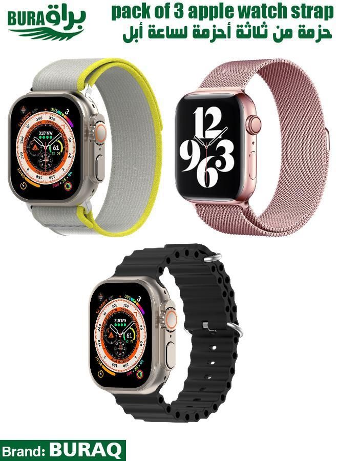 Apple Watch Band Strap For Apple Watch Ultra 2/Ultra 49mm, Series 10 46mm, 9/8/7 45mm, SE2/SE/6/5/4 44mm, 3/2/1 42mm