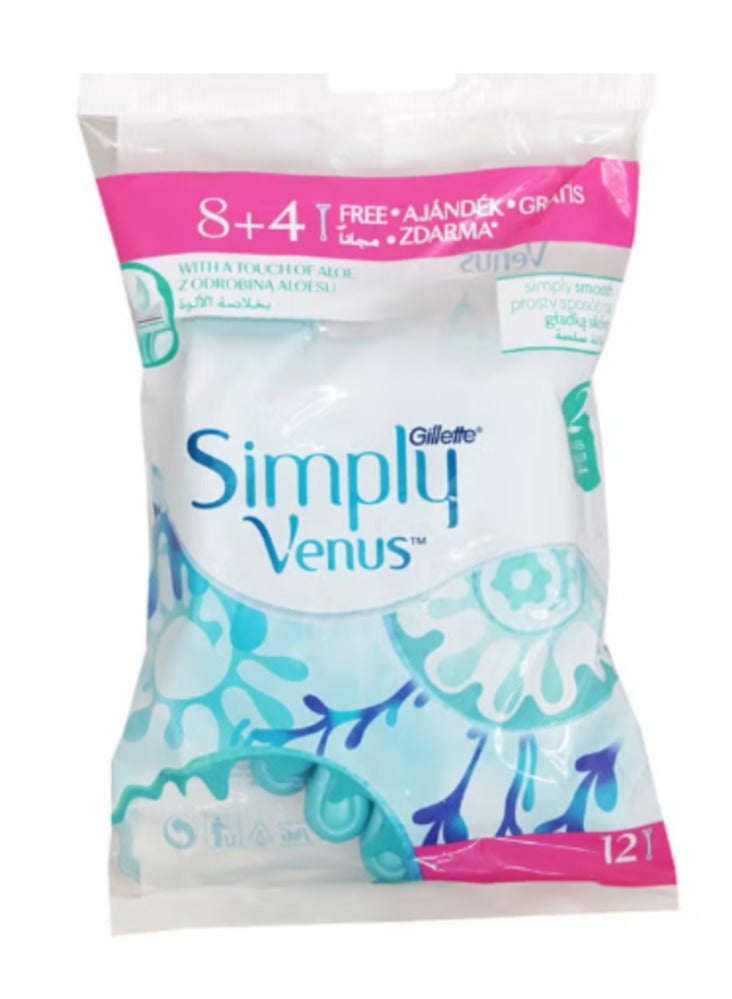 فينوس علبة شفرات سيمبلي فينوس عدد 12 قطعة