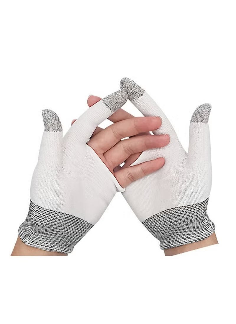 Generic - E-Sports Gaming Gloves Finger Sleeves Anti-Sweat Breathable Thumb for Highly Sensitive Nano-Silver Fiber Material Nylon Touch Screen PUBG Mobile Phone Games Accessories - Image 1