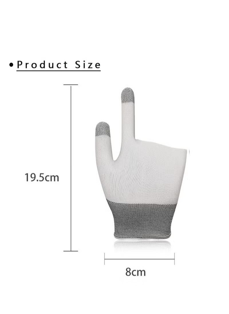 Generic - E-Sports Gaming Gloves Finger Sleeves Anti-Sweat Breathable Thumb for Highly Sensitive Nano-Silver Fiber Material Nylon Touch Screen PUBG Mobile Phone Games Accessories - Image 1