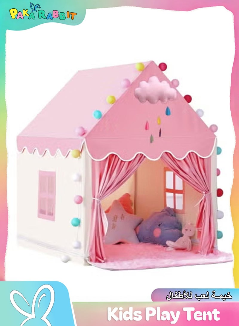 Paka Rabbit Children's Play Tent,Large Fairy Tale Playhouse with Clouds , Suitable for Children's Princess Castle Tent, Suitable for Kids, Toddler Children's Playhouse Gift Toys.( Size: 51" x 47" x 41") - Image 1