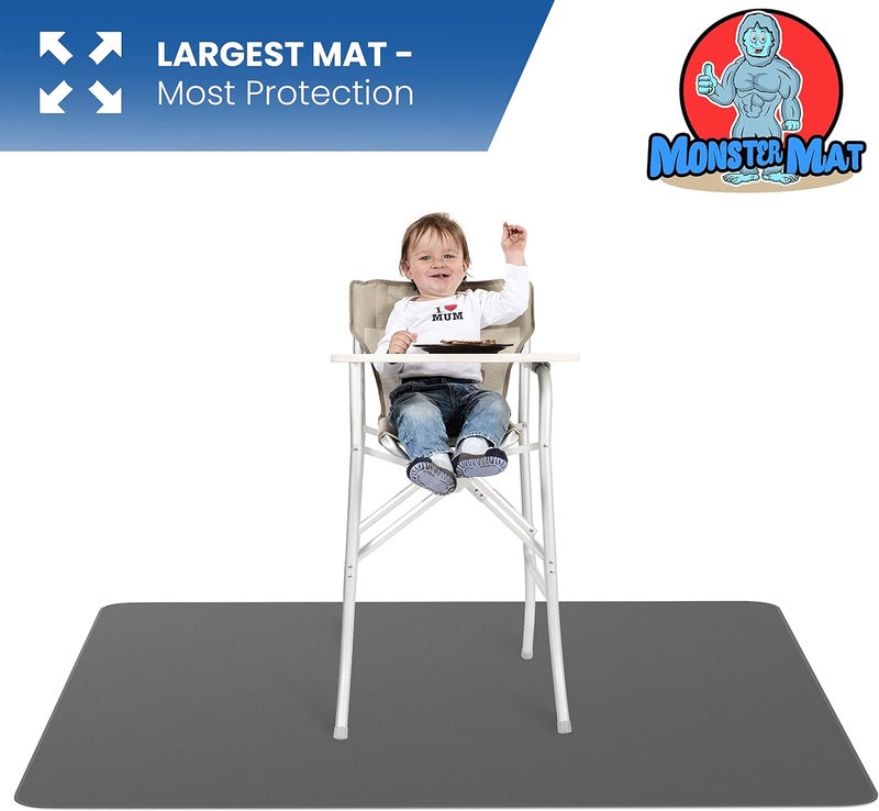 HIGHERHUMAN Super Jumbo Splat Mat – 60” x 60” Extra Large Waterproof and Washable Protective Mess Mat for Floors and Tables During Arts Crafts Painting Playtime and Mess - Image 5