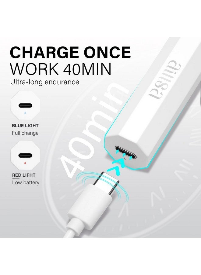 AILLSA Mini Uv Light For Nails, Fast Drying Handheld Led Nail Lamp Small Uv Gel Light Cordless Flash Cure Lamp Portable Single Finger Nail Lamp For Gel Nails (White) - Image 5