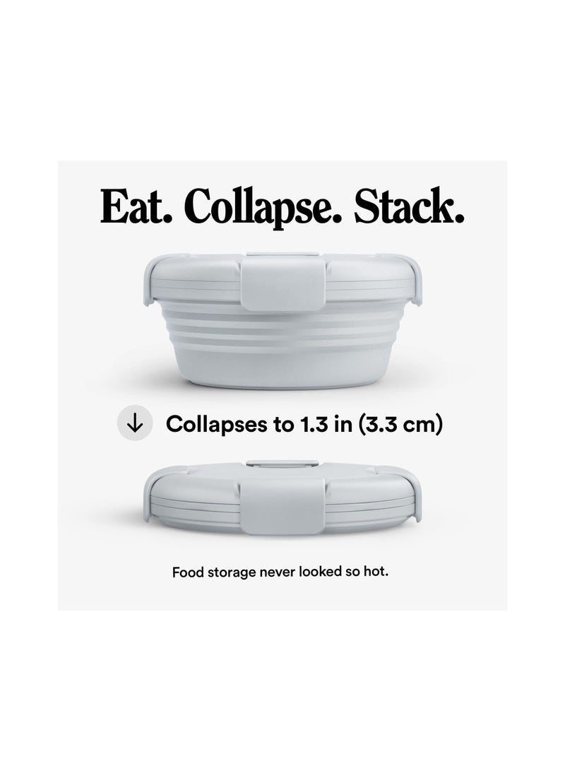 SOLARAE Collapsible Silicone Bowl, 36oz - Versatile Reusable Bowl for Hot & Cold Foods - Ideal for Travel, Meal Prep, Camping & Hiking - Microwave & Dishwasher Safe for Easy Cleaning - Image 2