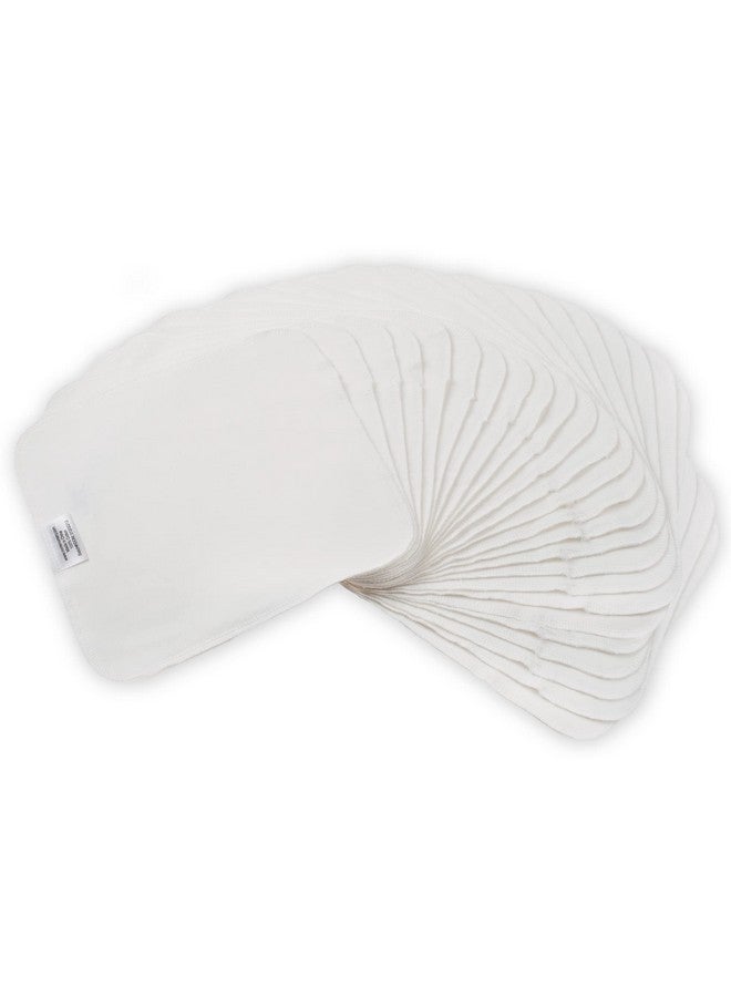 Nora's Nursery Reusable Baby Wipes, 25 Washable Cloth Wipes per Pack, 100% Cotton, Soft and Gentle for Baby's Skin, by Nora's Nursery - Image 1