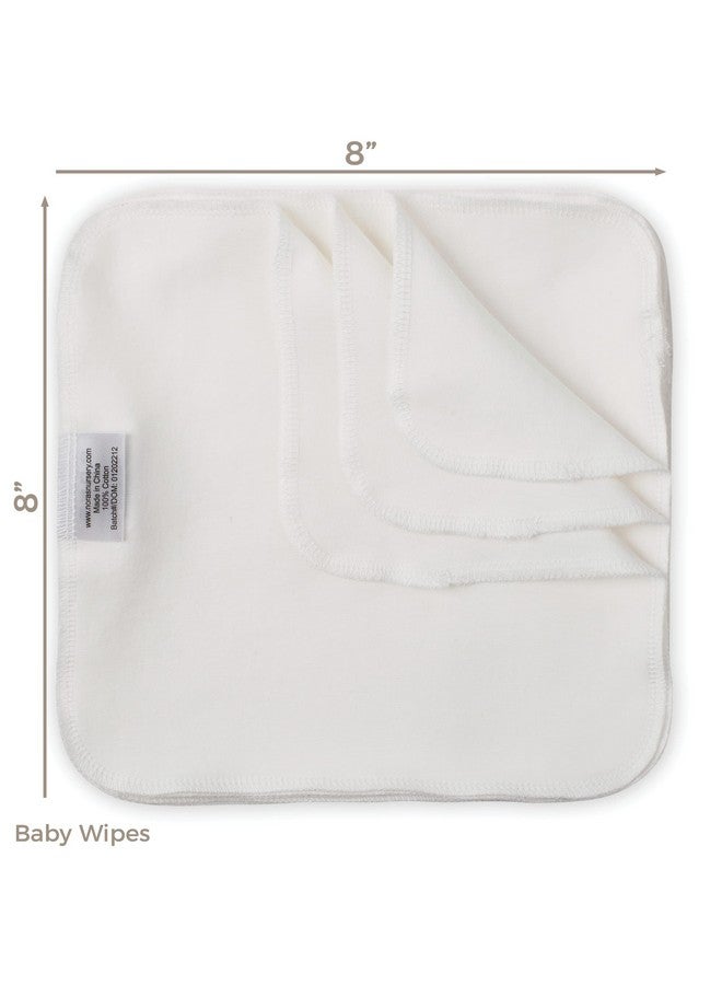 Nora's Nursery Reusable Baby Wipes, 25 Washable Cloth Wipes per Pack, 100% Cotton, Soft and Gentle for Baby's Skin, by Nora's Nursery - Image 2