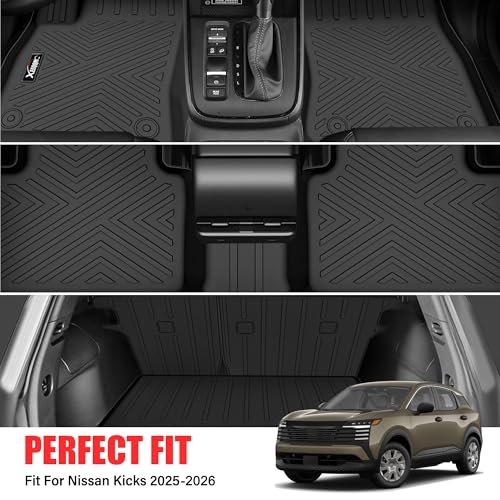 XEEQQMO Floor Mats for 2025 2026 Nissan Kicks S/SV for Trunk Mat with Backrest Mat All Weather Mat TPE Rubber Floor Liner Set Cargo Liner for 2025 2026 Nissan Kicks Accessories - Image 3