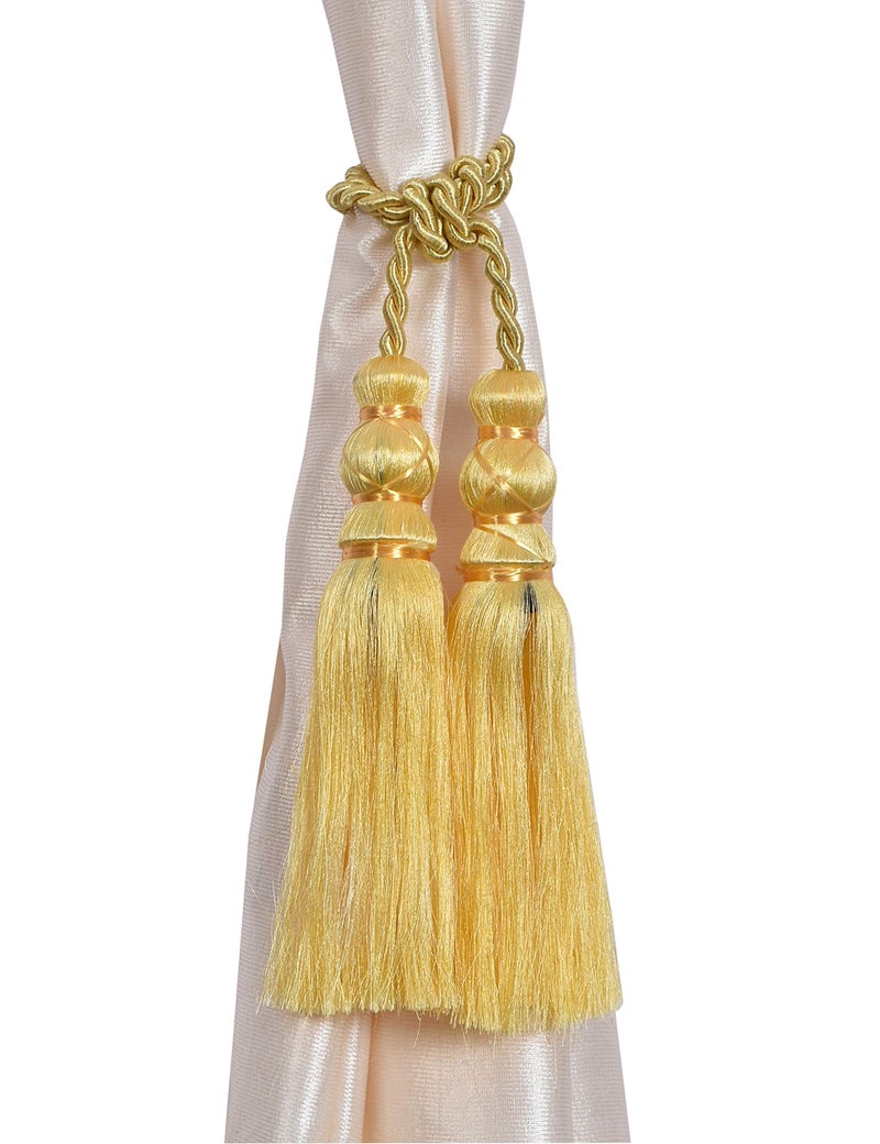 HFI Beautiful 4 Piece Curtain Tie Backs - Gold - Image 3