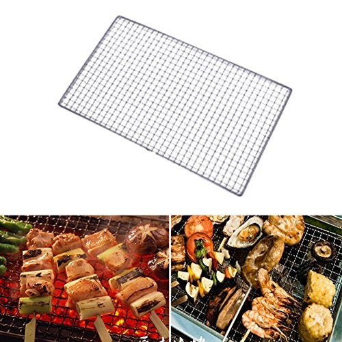 Secfanya QKDS BBQ Grill, Stainless Steel Mesh BBQ Grill Grate Grid Wire Rack Cooking Replacement Net, Works on Smoker,Pellet,Gas,Charcoal Grill, for Camping Barbecue Outdoor Picnic Tool, 25 * 40cm - Image 4