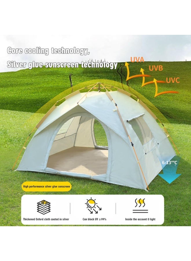 Midwest Cloud Gray Tent Cloud Gray 3-4 Person Camping Tent With Moisture-proof Pad and Carrying Bag - Lightweight, Waterproof, Spacious for Backpacking, Hiking, or Beach Use - Image 5