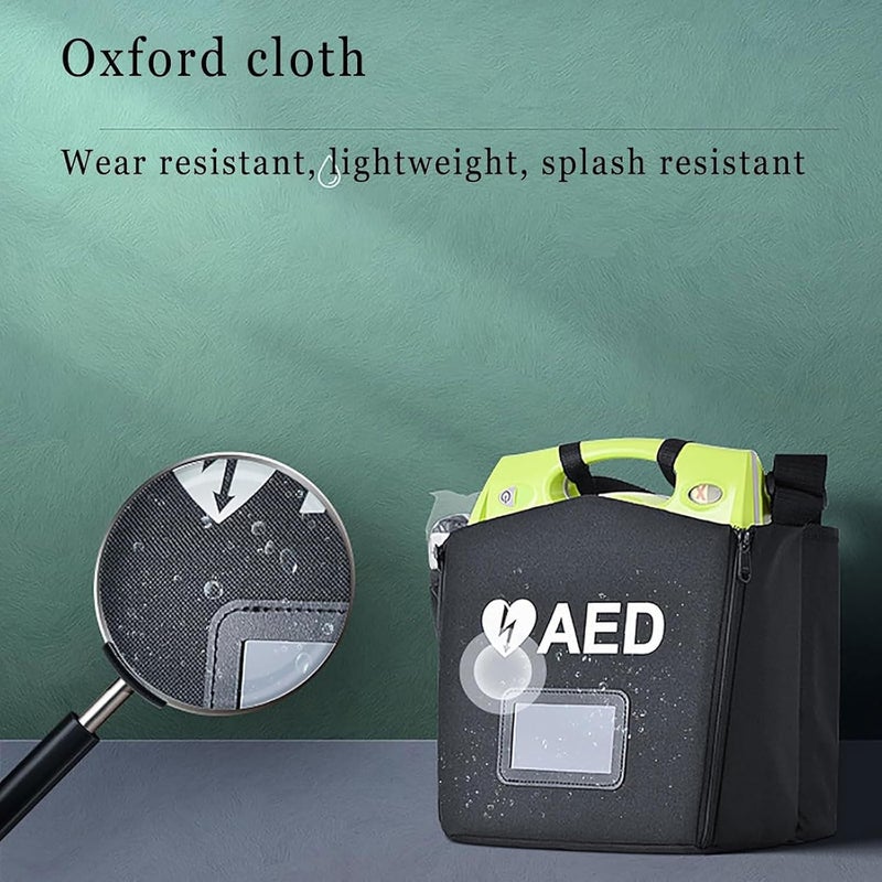 Portable AED Storage Bag,AED Defibrillator Bag with Adjustable Strap,AED Defibrillator Emergency Instrument Container,Waterproof Oxford Cloth Fabric,for Home,Office,Public Places - Image 3
