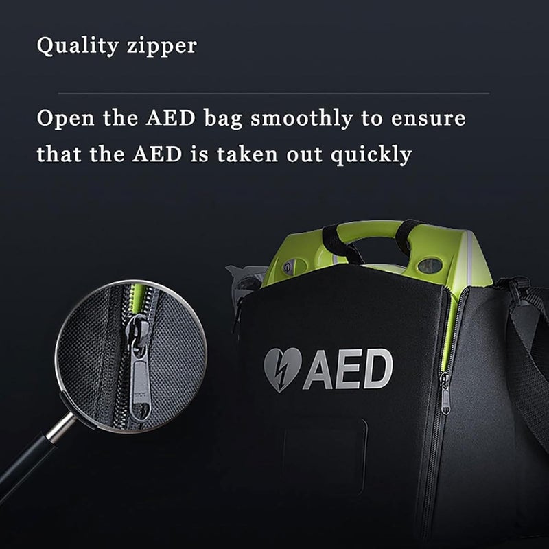 Portable AED Storage Bag,AED Defibrillator Bag with Adjustable Strap,AED Defibrillator Emergency Instrument Container,Waterproof Oxford Cloth Fabric,for Home,Office,Public Places - Image 4