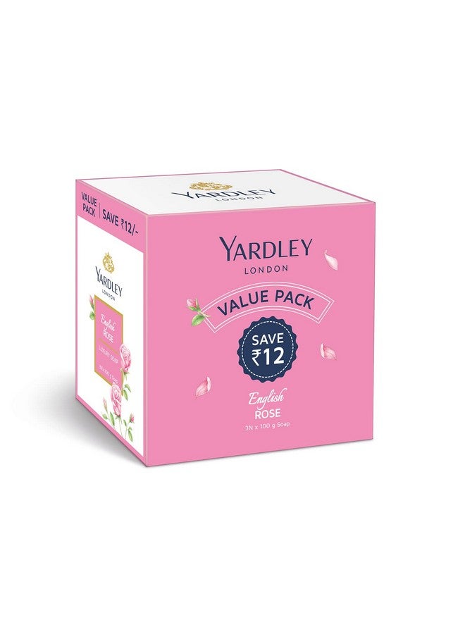 Yardley London English Rose Luxury Soap, 100 G, Pack of 3 - Image 3