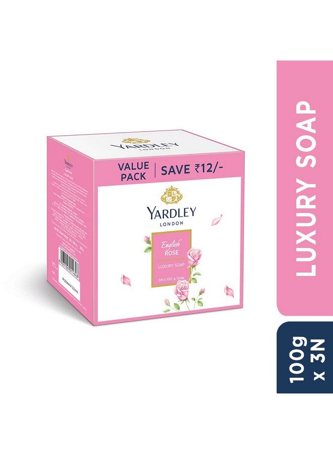 Yardley London English Rose Luxury Soap, 100 G, Pack of 3 - Image 2